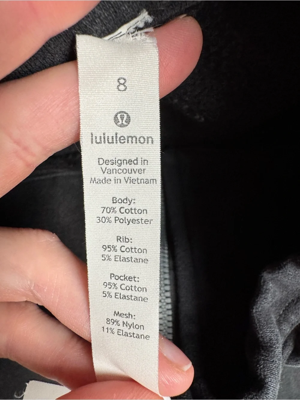 Lululemon Radiant Jacket II Full Zip Black Women’s 8 Retail $118